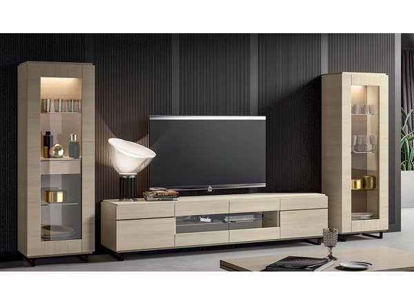 Тумба ТВ Perla White Larch (четыре двери)